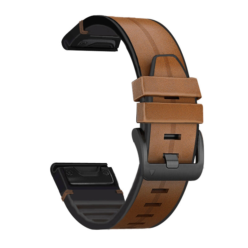 22MM PU Leather Surface+Silicone Smart Watch Band Strap for Garmin Watch 22MM PU Leather Surface+Silicone Smart Watch Band Strap for Garmin Watch